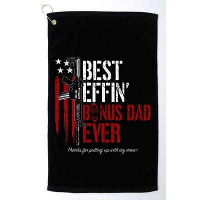 Best Effin’ Bonus Dad Ever Daddy Gun Rights American Flag Golf Towel