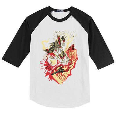 Blurry Eyes Kids Colorblock Raglan Jersey