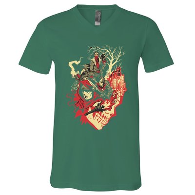 Blurry Eyes V-Neck T-Shirt