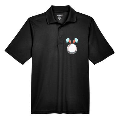 Baseball Easter Bunny Ears Easter Eggs Hunting Basket Men's Origin Performance Pique Polo