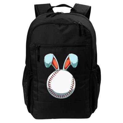 Baseball Easter Bunny Ears Easter Eggs Hunting Basket Backpack