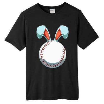 Baseball Easter Bunny Ears Easter Eggs Hunting Basket Tall Fusion ChromaSoft Performance T-Shirt