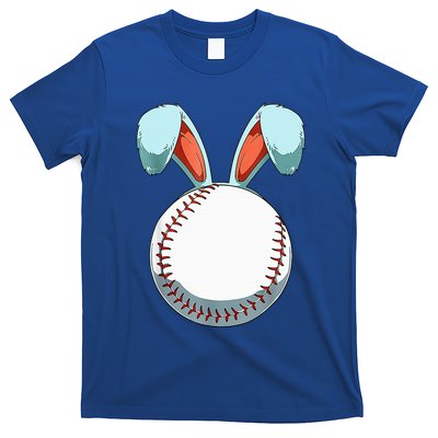 Baseball Easter Bunny Ears Easter Eggs Hunting Basket T-Shirt