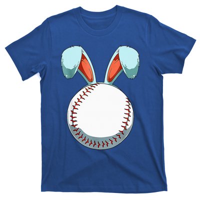 Baseball Easter Bunny Ears Easter Eggs Hunting Basket T-Shirt