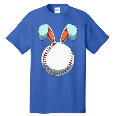 Baseball Easter Bunny Ears Easter Eggs Hunting Basket Tall T-Shirt