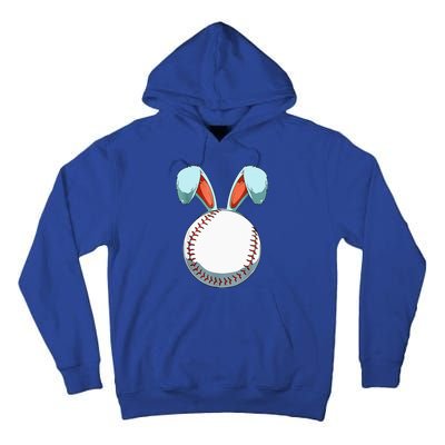 Baseball Easter Bunny Ears Easter Eggs Hunting Basket Tall Hoodie