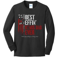 Best Effin’ Bonus Dad Ever Daddy Gun Rights American Flag Kids Long Sleeve Shirt