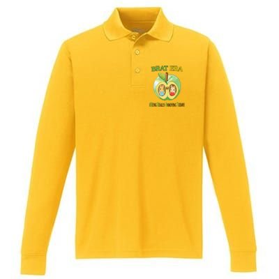 Brat Era Performance Long Sleeve Polo