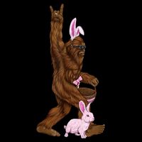 Bigfoot Easter Bunny Cute Drawstring Bag