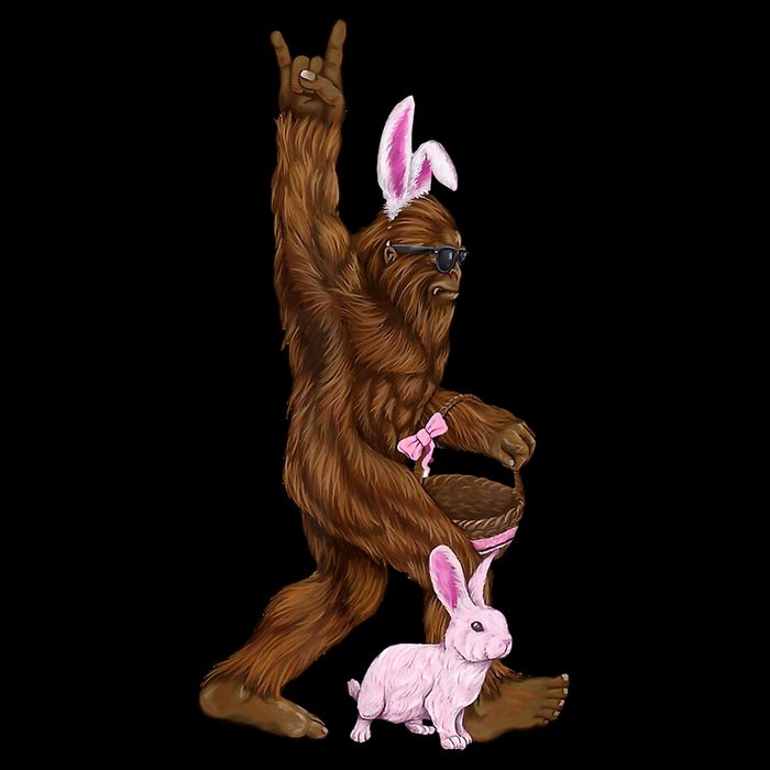 Bigfoot Easter Bunny Cute Drawstring Bag