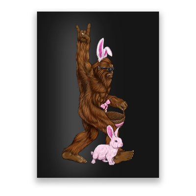 Bigfoot Easter Bunny Cute Poster