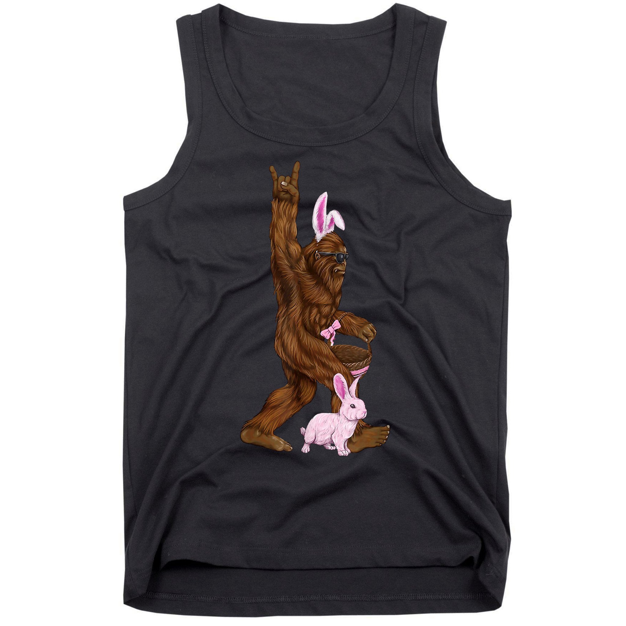 Bigfoot Easter Bunny Cute Tank Top