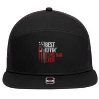 Best Effin’ Bonus Dad Ever Daddy Gun Rights American Flag 7 Panel Mesh Trucker Snapback Hat