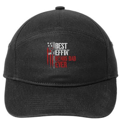 Best Effin’ Bonus Dad Ever Daddy Gun Rights American Flag 7-Panel Snapback Hat