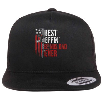 Best Effin’ Bonus Dad Ever Daddy Gun Rights American Flag Flatbill Hat