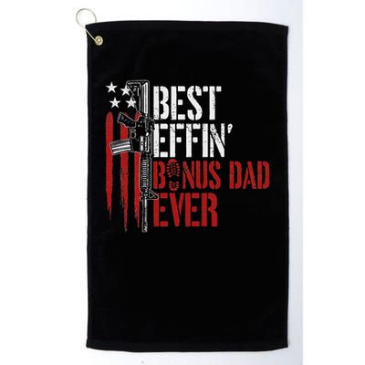 Best Effin’ Bonus Dad Ever Daddy Gun Rights American Flag Golf Towel