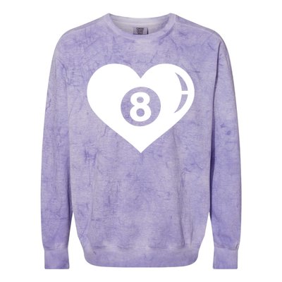 Billiards Eight Ball Gift Colorblast Crewneck Sweatshirt