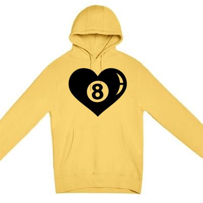 Billiards Eight Ball Gift Premium Pullover Hoodie