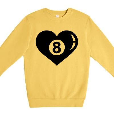 Billiards Eight Ball Gift Premium Crewneck Sweatshirt