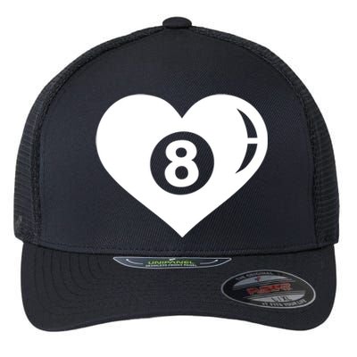 Billiards Eight Ball Gift Flexfit Unipanel Trucker Cap