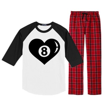 Billiards Eight Ball Gift Raglan Sleeve Pajama Set