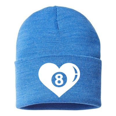 Billiards Eight Ball Gift Sustainable Knit Beanie