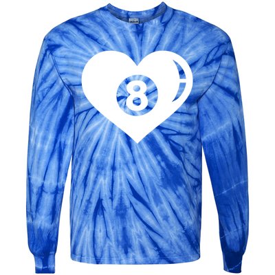 Billiards Eight Ball Gift Tie-Dye Long Sleeve Shirt