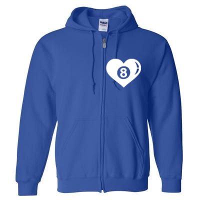 Billiards Eight Ball Gift Full Zip Hoodie