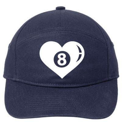 Billiards Eight Ball Gift 7-Panel Snapback Hat