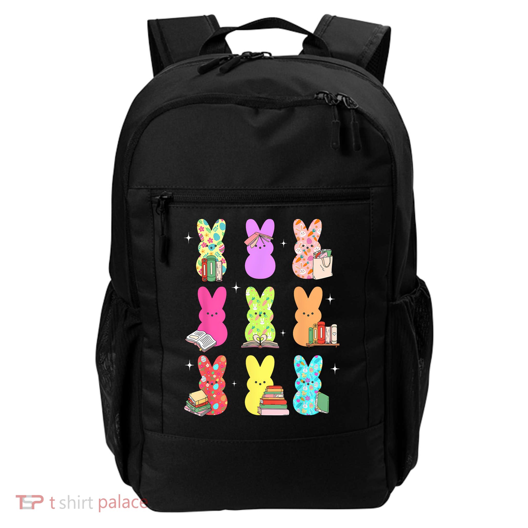 Bookish Easter Bunnies Reading Bunny Librarians Teachers Daily Commute Backpack