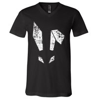 Bad Easter Bunny Geometric Grunge Look Woman V-Neck T-Shirt