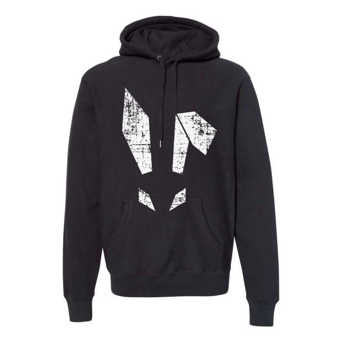 Bad Easter Bunny Geometric Grunge Look Woman Premium Hoodie