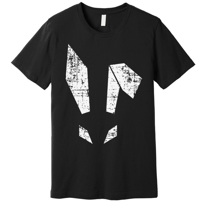 Bad Easter Bunny Geometric Grunge Look Woman Premium T-Shirt