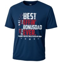 Best Effin Bonus Dad Ever Thanks For Putting Up With My Mom Cooling Performance Crew T-Shirt