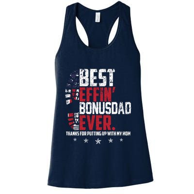 Best Effin Bonus Dad Ever Thanks For Putting Up With My Mom Womens Tank Top