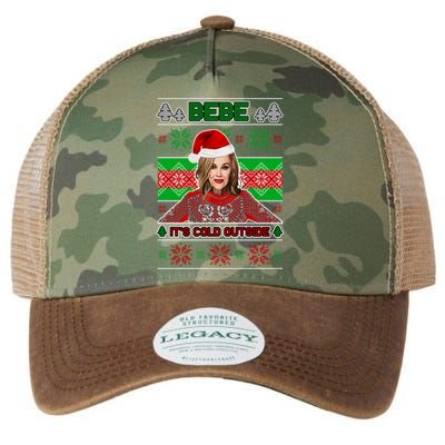 Bebe It's Cold Outside Ugly Christmas Sweater Legacy Tie Dye Trucker Hat