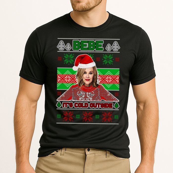 Bebe It's Cold Outside Ugly Christmas Sweater Performance Shirt