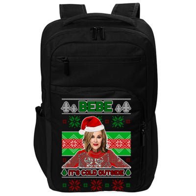 Bebe It's Cold Outside Ugly Christmas Sweater Impact Tech Backpack