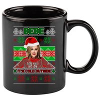 Bebe It's Cold Outside Ugly Christmas Sweater 11oz C Handle Ceramic Mug