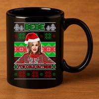 Bebe It's Cold Outside Ugly Christmas Sweater 11oz C Handle Ceramic Mug