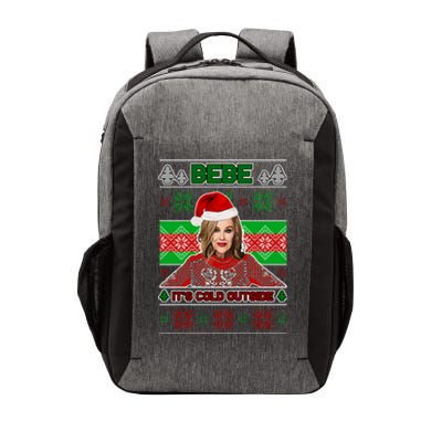 Bebe It's Cold Outside Ugly Christmas Sweater Vector Backpack