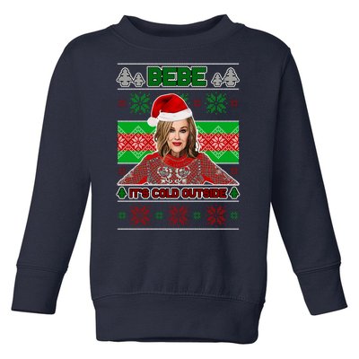 Bebe It's Cold Outside Ugly Christmas Sweater Toddler Sweatshirt