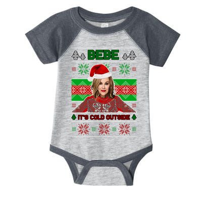 Bebe It's Cold Outside Ugly Christmas Sweater Infant Baby Jersey Bodysuit