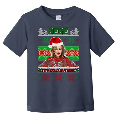 Bebe It's Cold Outside Ugly Christmas Sweater Toddler T-Shirt