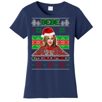 Bebe It's Cold Outside Ugly Christmas Sweater Women's T-Shirt