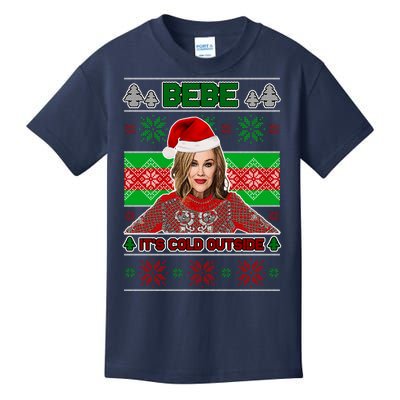 Bebe It's Cold Outside Ugly Christmas Sweater Kids T-Shirt