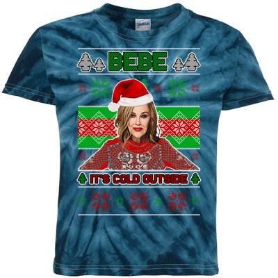 Bebe It's Cold Outside Ugly Christmas Sweater Kids Tie-Dye T-Shirt