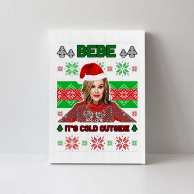 Bebe It's Cold Outside Ugly Christmas Sweater Canvas