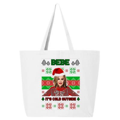 Bebe It's Cold Outside Ugly Christmas Sweater 25L Jumbo Tote