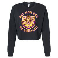 Bec Mon Chu S'il Vous Plait Tiger Cropped Pullover Crew